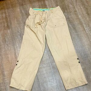 COPY - Liz Claiborne Womens sz 16 Khaki pants convertible w/ button fly, drawst…